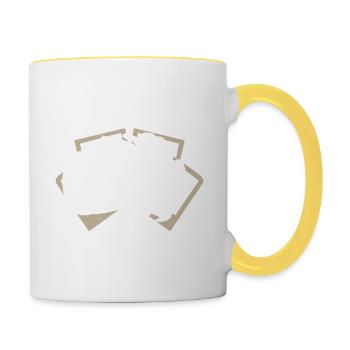Ne soyez pas une photographie négative - Mug contrasté - blanc/jaune - Droite