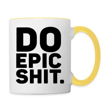 Do Epic Shit - Contrasting Mug - white/yellow - Right