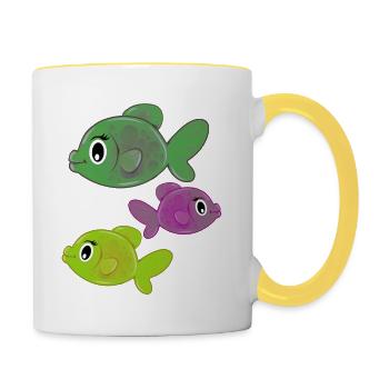 Pisces - Contrasting Mug - white/yellow - Right