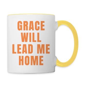 Grace Will Lead You Home - Christian - Contrasting Mug - white/yellow - Right