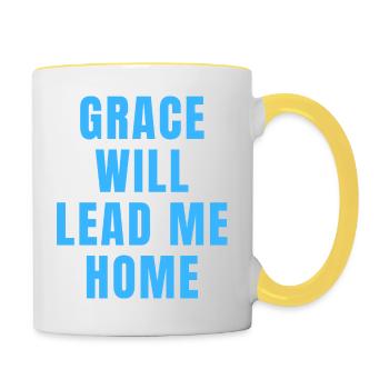 Grace Will Lead You Home - Christian - Contrasting Mug - white/yellow - Right