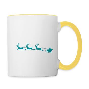 Weihnachten - Tasse zweifarbig - Weiß/Gelb - Rechts