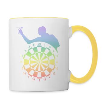 Dart - Tasse zweifarbig - Weiß/Gelb - Rechts