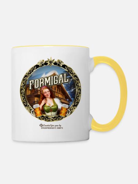 Formigal Spanien Skigebiet - Tasse zweifarbig - Weiß/Gelb