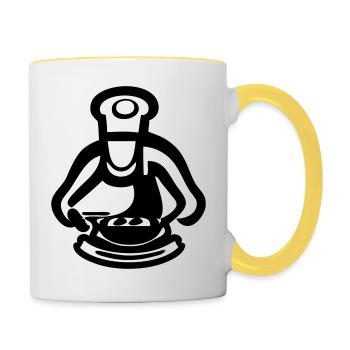 Le Master Chef - Mug contrasté - blanc/jaune - Droite