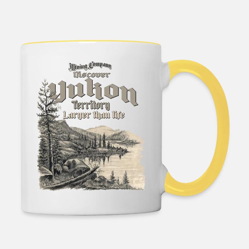 Discover Yukon Canada - Contrasting Mug - white/yellow