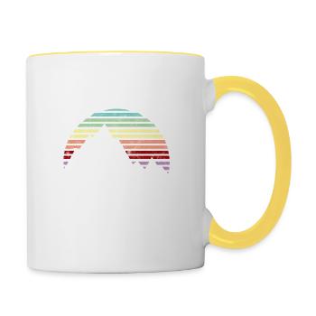 Trail Runner Running Jogging Jogger I Gift - Contrasting Mug - white/yellow - Right