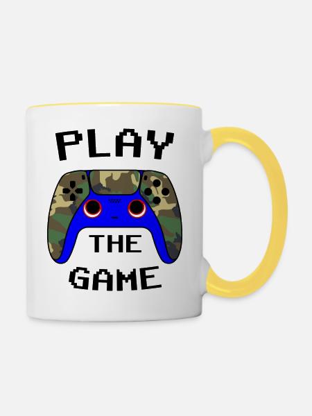 Controller Camo - Tasse zweifarbig - Weiß/Gelb