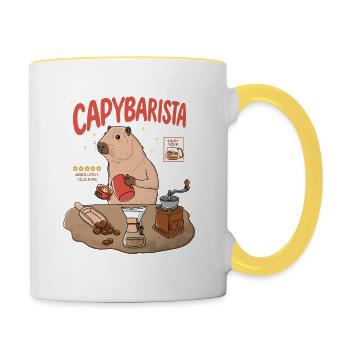 Capybarista - Contrasting Mug - white/yellow - Right