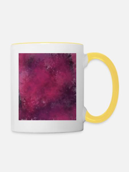 Purple Jungle Dreams - Tasse zweifarbig - Weiß/Gelb
