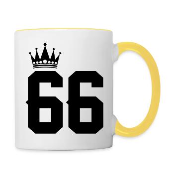 66 - Tasse zweifarbig - Weiß/Gelb - Rechts