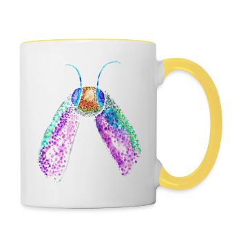 insekt biene - Tasse zweifarbig - Weiß/Gelb - Rechts