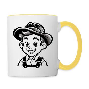 Country Boy - Tasse zweifarbig - Weiß/Gelb - Rechts