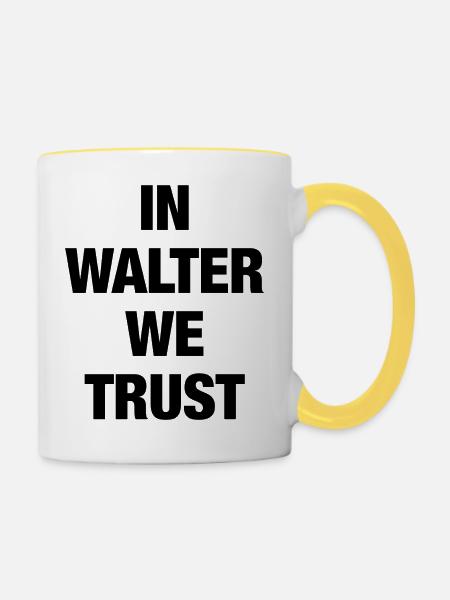 walter - Tasse zweifarbig - Weiß/Gelb