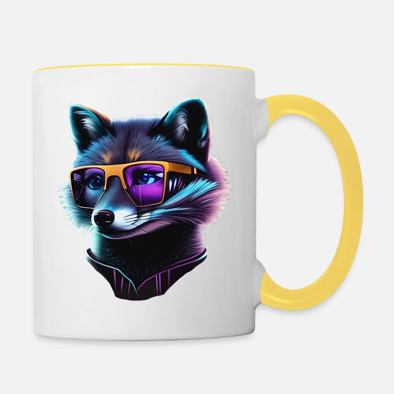 Fox - Contrasting Mug - white/yellow