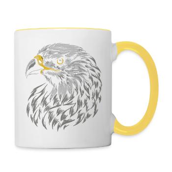 Aigle royale - Mug contrasté - blanc/jaune - Droite