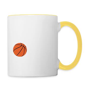 Basketball - Tasse zweifarbig - Weiß/Gelb - Rechts