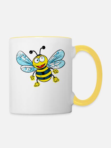be (e) yourself - Tasse zweifarbig - Weiß/Gelb