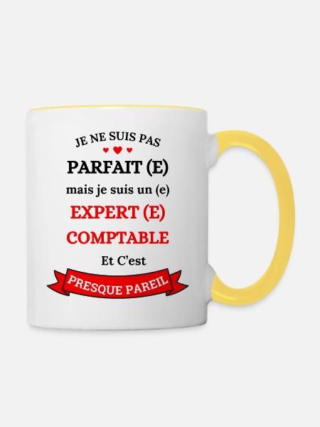 PERFEKTER WIRTSCHAFTSPRÜFER - Tasse zweifarbig - Weiß/Gelb