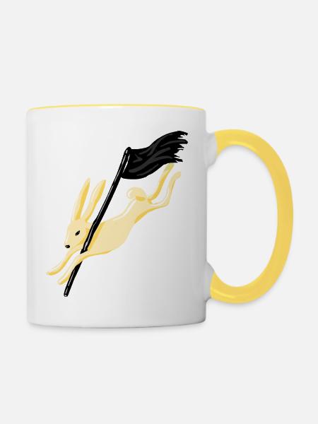 RABBIT - Tasse zweifarbig - Weiß/Gelb