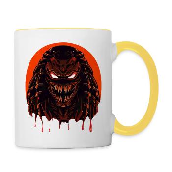Scary Logo - Contrasting Mug - white/yellow - Right