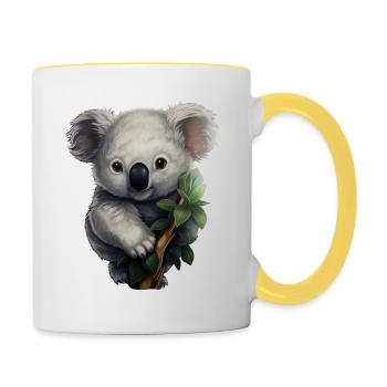Koala cute - Contrasting Mug - white/yellow - Right