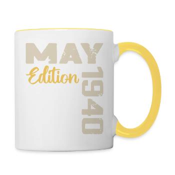 May 1940 Birthday May 1940 Gift May 1940 May - Contrasting Mug - white/yellow - Right