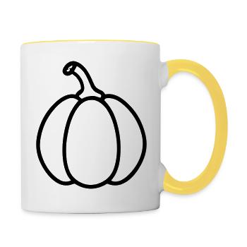 pumpkin - Contrasting Mug - white/yellow - Right