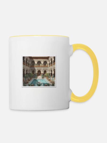 RIAD 2 - Tasse zweifarbig - Weiß/Gelb