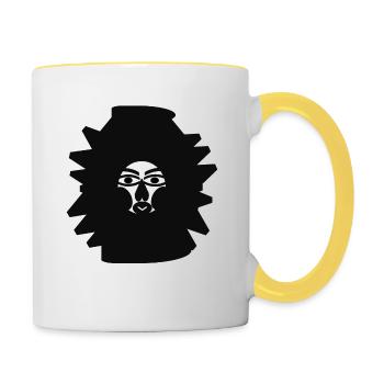 Mon ange - Mug contrasté - blanc/jaune - Droite
