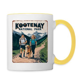 Parc national Kootenay Aventure Nature - Mug contrasté - blanc/jaune - Droite