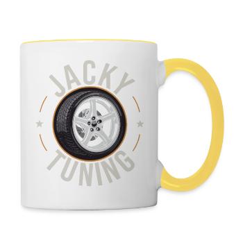 Jacky Tuning - Mug contrasté - blanc/jaune - Droite