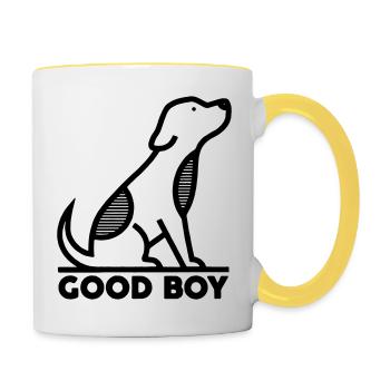 good boy - Contrasting Mug - white/yellow - Right