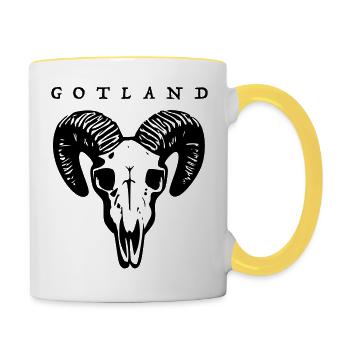 Gotland - Tasse zweifarbig - Weiß/Gelb - Rechts