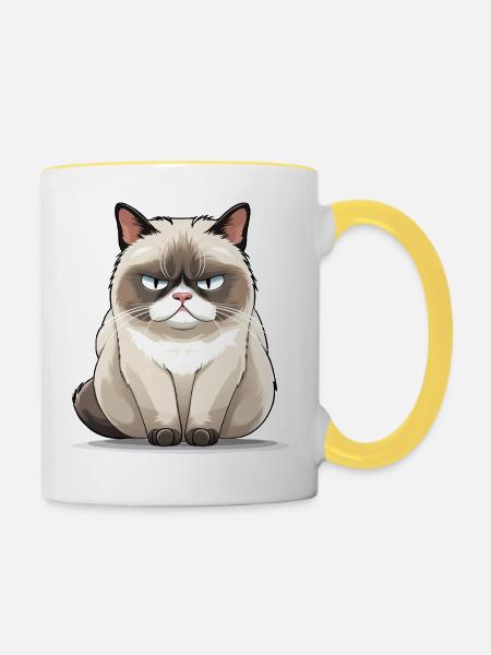 Absolut verkatert - Tasse zweifarbig - Weiß/Gelb