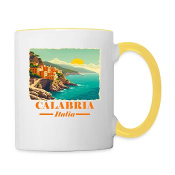 Calabria orange - Contrasting Mug - white/yellow - Right
