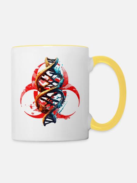 Mutant - Tasse zweifarbig - Weiß/Gelb