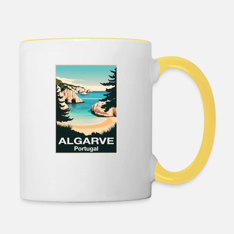 Algarve - Contrasting Mug - white/yellow