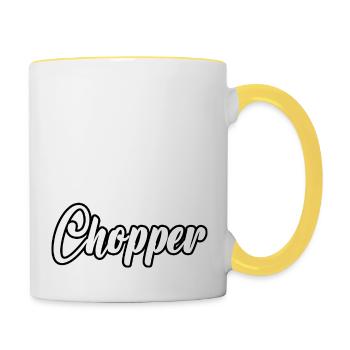 Need Money For Chopper - Contrasting Mug - white/yellow - Right