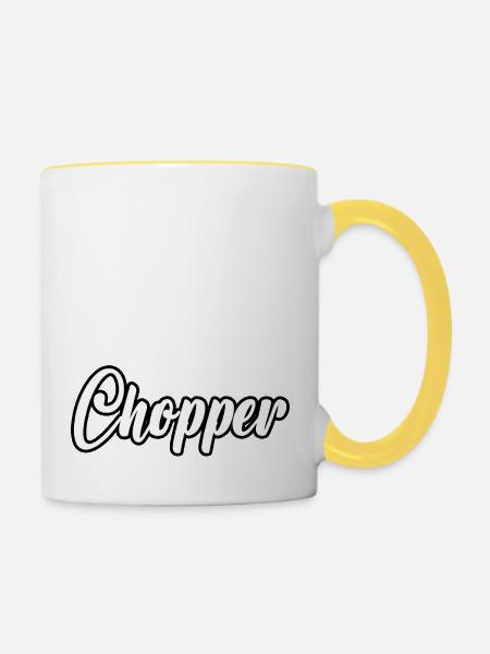 Need Money For Chopper - Tasse zweifarbig - Weiß/Gelb