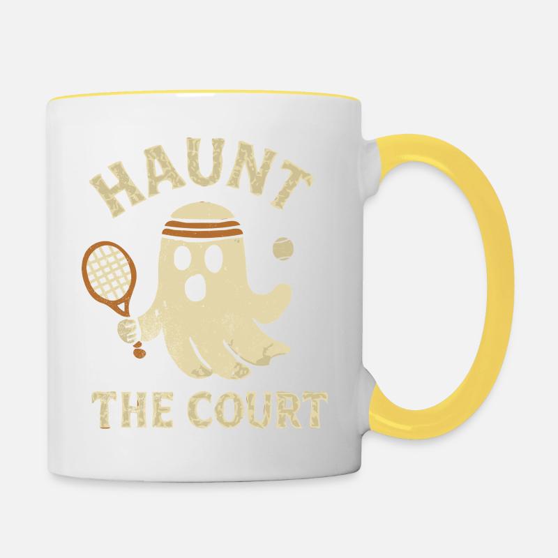 Tennis Halloween Sweat à capuche - Mug contrasté - blanc/jaune