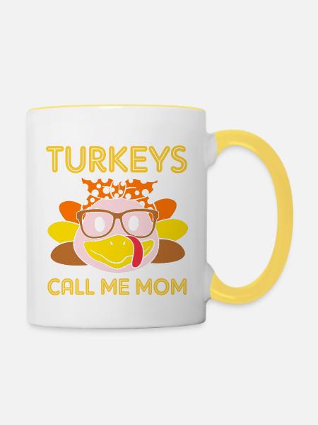 Thanksgiving Mama Mutter Oma Großmutter - Tasse zweifarbig - Weiß/Gelb