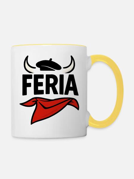 Feria – Baskenland - Tasse zweifarbig - Weiß/Gelb