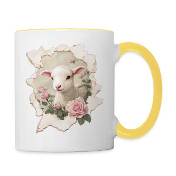 Lamb - Contrasting Mug - white/yellow - Right