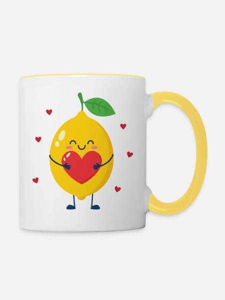 Selflove Club - Tasse zweifarbig - Weiß/Gelb