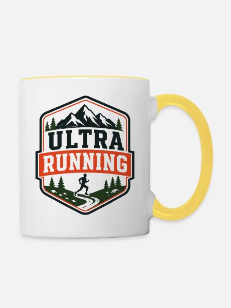 Ultra Running Trail Runner Shield - Tasse zweifarbig - Weiß/Gelb