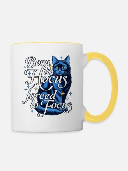 Hokus Fokus - Tasse zweifarbig - Weiß/Gelb