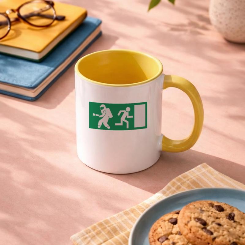 Firefighter Exit Emergency Exit Contrasting Mug