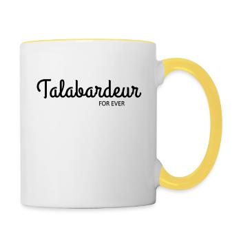 Bretagne - Talabardeur für immer - Tasse zweifarbig - Weiß/Gelb - Rechts