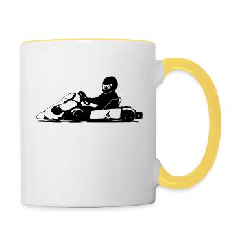 Karting - Go Kart - Race Kart - Kart - Contrasting Mug - white/yellow - Right